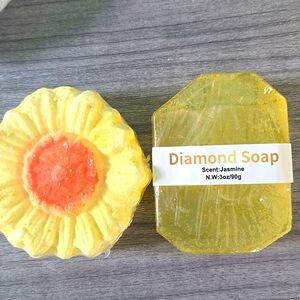 Chamomile Bath Bomb 3.5 Oz And Diamond Soap Jasmine Scent 3 Oz NEW in Package